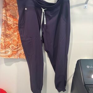 Figs dark shadow Jogger Pants with Drawstring